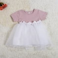 thumbnail image 3 of Robe Tutu à Nœud pour Nouveau-Né et Tout-Petit Fille, Robe de Concours Princesse, Robe de Mariage, Robe de Fête, Rose, 6-12 Mois, 3 of 7