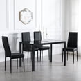 thumbnail image 2 of Dining Chairs Set of 4, Paproos PU Leather Kitchen Chairs with Metal Legs, Modern Dining Room Side Chairs Set with High Back for Kitchen Living Room, Black(Table Not Included), 2 of 7