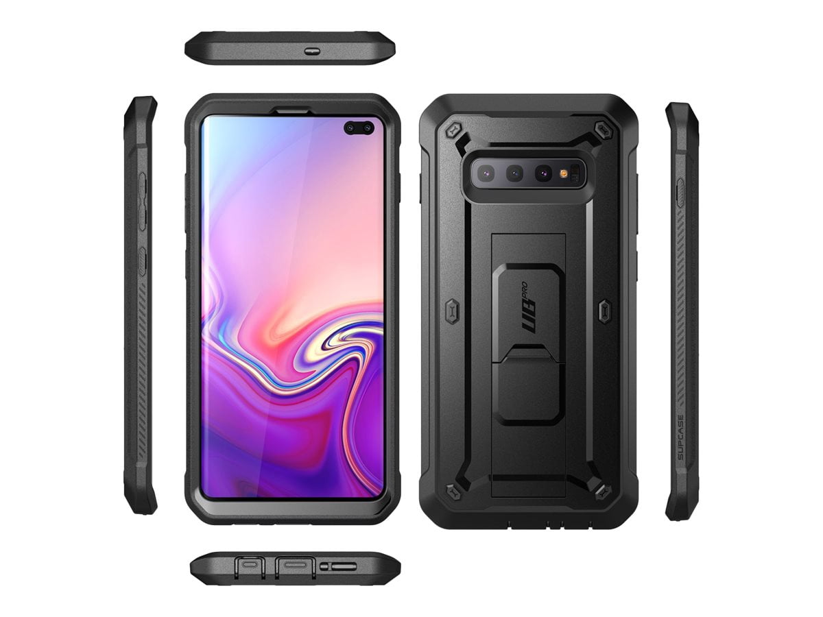SUPCASE Samsung Galaxy S10 Plus Case (2019 Release), Full-Body Dual Layer Rugged Holster and Kickstand Case Without Screen Protector, Unicorn Beetle Pro Series (Black)