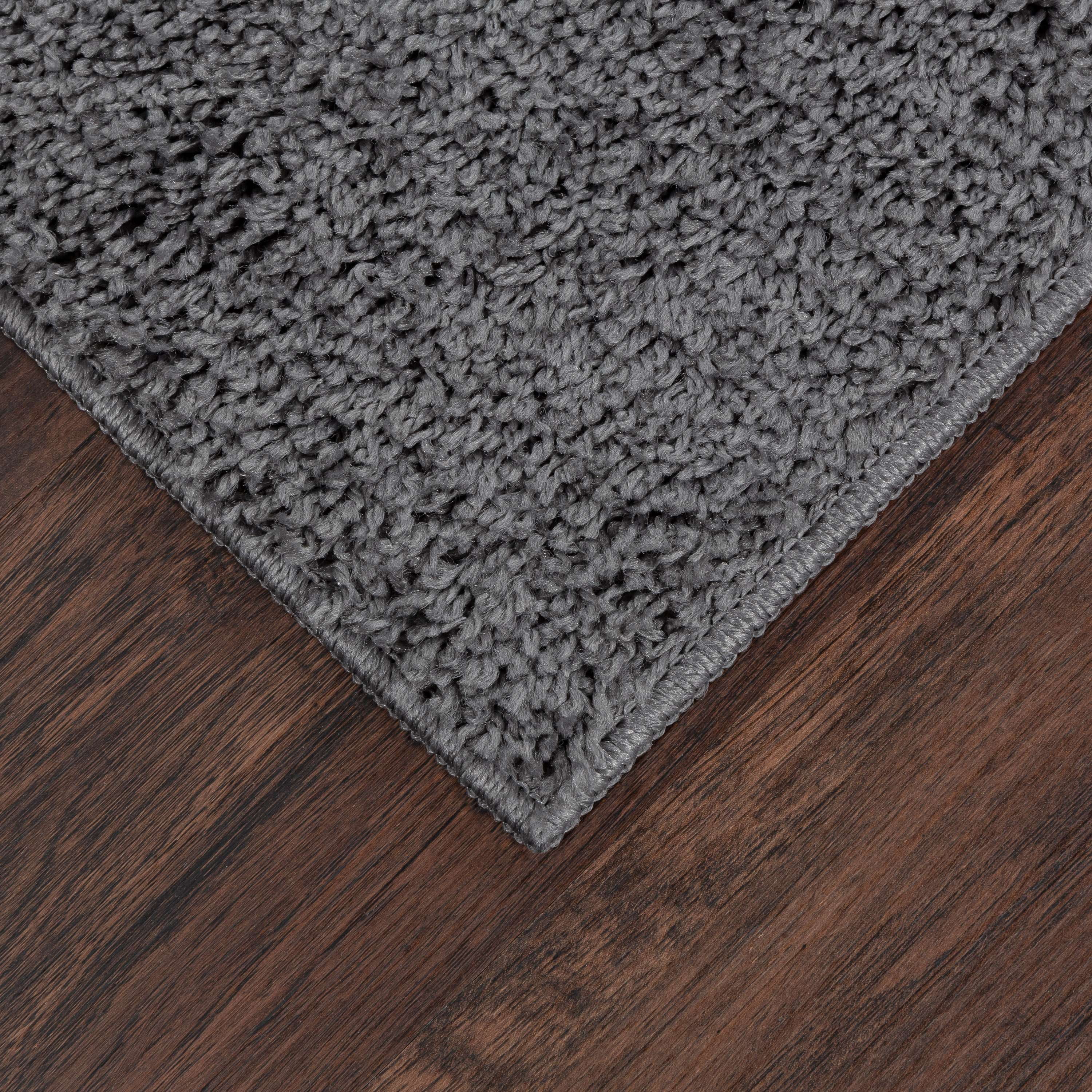 Mainstays Solid Shag Indoor Runner Rug, Gray, 2 ft 6 in x 8 ft