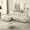 3S+1O-Beige, variant on EHANCIS 108" Modern Modular Sectional Sofa with Ottoman, 3-Seat L Shaped Cloud Couch, Chenille Deep Seat Sleeper Sofa Bed for Living Room, Green