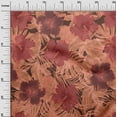 thumbnail image 3 of oneOone Cotton Poplin Orange Fabric Tropical Hibiscus Floral Sewing Fabric By The Yard Printed Diy Clothing Sewing Supplies 42 Inch Wide, 3 of 4