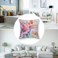 thumbnail image 5 of nygtbtfer Pink Flowers Pillowcases Seamless Pattern Art Painting Pillow Case Decorative Throw Pillow Cover for Home Sofa Office White, 5 of 7