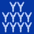 thumbnail image 1 of JoyTube Plástico Barb Equal Y Tee 3/8" manguera ID Conectores de tubería de polipropileno Junta de plástico Empalmador Adaptador Unión Barco Agua Aire Acuario O2 Combustible (paquete de 10), 1 of 5