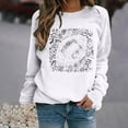 thumbnail image 5 of Holzkary Football Sweatshirts for Women Long Sleeve Crewneck Pullover Funny Game Day Shirts Casual Trendy Fall Winter Outfits Print Solid Color Round Neck Ladies Sweatshirt White Xxl, 5 of 5