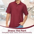 thumbnail image 5 of BAAZ Mens Eco Performance Polo, Maroon Red, X-Large, 5 of 6