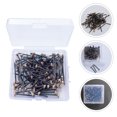 thumbnail image 1 of Mobutofu 150Pcs Premium Picture Nails Black Iron Frame Nails with Storage Box Easy to Carry and Reuse, 1 of 7