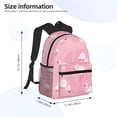 thumbnail image 4 of Easygdp Pink Flamingos and Flowers Casual Laptop Backpack, Large Capacity Schoolpack for School, Travel, Business, 4 of 8