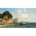 thumbnail image 2 of Alexei Petrovich Bogoliubov 14x10 Gold Ornate Wood Frame and Double Matted Museum Art Print Titled - Coastline Near Sorrento (1857), 2 of 4