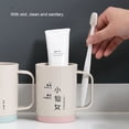 thumbnail image 4 of Bewildely Pareja taza de enjuague bucal cepillo de tazas contraste Color amante familia taza de cepillo titular hogar baño azul 2 Type3 NO3, 4 of 6