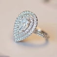 thumbnail image 4 of Fashion Cubic Zircon Wedding Engagement Party 925 Silver Rings Jewelry Sz 6-10, 4 of 7
