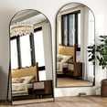 thumbnail image 3 of Anyrose 78"x 35" Arched Full Length Mirror Floor Mirror with Stand Wall-Mounted, Black, 3 of 6