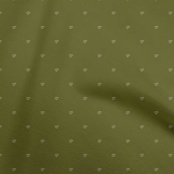 oneOone Cotton Jersey Dark Olive Green Fabric Asian Floral Fabric For Sewing Printed Craft Fabric By The Yard 58 Inch Wide