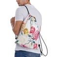 thumbnail image 3 of Easygdp Colorful Flowers Drawstring Backpack, Beach Sackpack, Travel Sackpack Lightweight for Sports, Gym, Travel, Swimming - Medium, 3 of 9