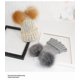 thumbnail image 3 of Fur Bobble Hat Double Pom Pom Beanie Women's Autumn And Winter Korean Fashion Knitted Hat Double Ball Cap Imitation Fox Fur Woolen Hat, 3 of 3