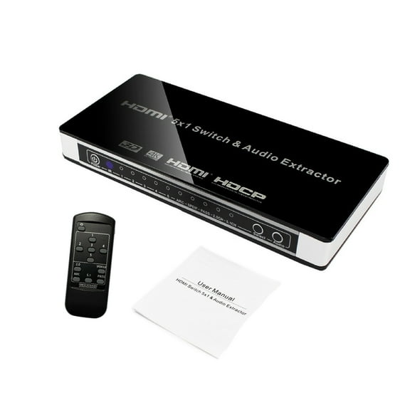 4K 3D 5x1 HDMI Switch 5 in 1 out Switcher with Audio Extractor ARC for PS4 PS5 Xbox TV Box Laptop PC To TV Monitor TAPDRA Spare Part
