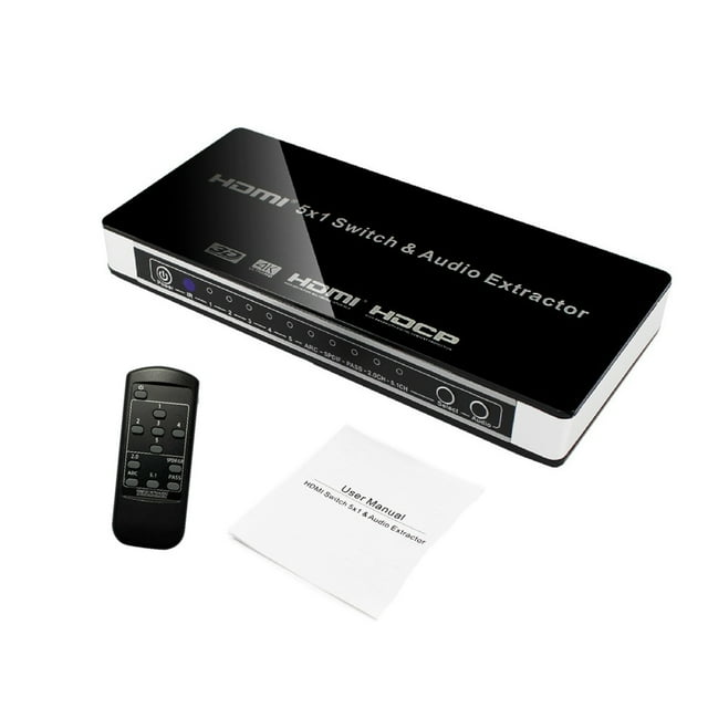 4K 3D 5x1 HDMI Switch 5 in 1 out Switcher with Audio Extractor ARC for PS4 PS5 Xbox TV Box Laptop PC To TV Monitor TAPDRA Spare Part