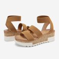 thumbnail image 2 of Sandalia DREAM PAIRS REED-1 Plataforma Cuña 6 cm Camel Talla 7, 2 of 6