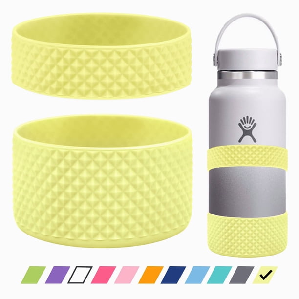 (Solo cubierta de copa) Protección contra abolladuras y rayones | Bota for botella de agua con diseño de textura de diamante y correa for botella de agua | Tapa base de silicona |
