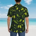 thumbnail image 6 of Goofa Green Branch Olive Hawaiian Shirt for Men, Unisex Summer Beach Casual Short Sleeve Button Down Shirts,Aloha Tropical Floral print shirt-Small, 6 of 9