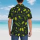 thumbnail image 4 of Fotbe Green Branch Olive Camisa Hawaiana para Hombre Unisex – Camisa Casual de Verano con Botones de Manga Corta de Algodón y Lino,XX-Large, 4 of 7