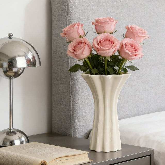 Plastic Vase for Dried Flowers, Modern Home Decor, Table Centerpiece, Decorative Vase for Pampas Grass, Artificial Plants Display, Office Desk, Shelf, Living Room, Dining Table Ornament, Wedding Gift
