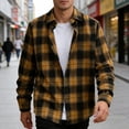 thumbnail image 2 of Stamzod Mens Shirts Long Sleeve Button Down Plaid Shirt Casual Stylish Flannel Shirts Yellow S, 2 of 9