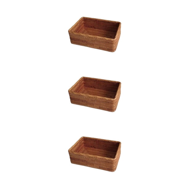 Moyic Cesta de almacenamiento de ratán hecha a mano de madera para una organización versátil Fácil de limpiar: simplemente limpie con un Type1 NO1