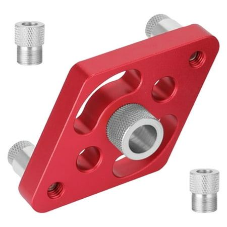 

Vertical Pocket Hole Jig Doweling Jig Aluminum Alloy Self Centering 6/8/10mm Red
