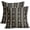 Black Brown Cream, variant on Black Green Floral Pillow Covers 20x20 Set of 2 Dark Vintage Flower Striped Pattern Print Seasonal Rustic Farmhouse Decorative Throw Pillow Cases Outdoor Neutral Antique Decoration for Sofa Couch Bed