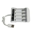 thumbnail image 4 of kurtrusly Plastic AAA/AA Battery Charger Portable Indicator Light Short-circuit Protection USB Interface Electric Toy Charging Adaptor, 4 of 7