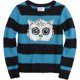 thumbnail image 1 of Suéter de punto Critter a rayas de Justice Girls, azul, 6, 1 of 1