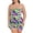 Neon Striped, variant on Women's and Women's Plus Size Swimwear Bandeau One Piece Boyleg Jumpsuit Bathing Suits , Size Large