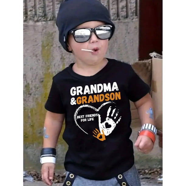 Camiseta con estampado "Mejores amigos: abuela y nieto"