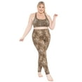 thumbnail image 2 of Stretch Is Comfort Women's Polyester Plus Size Leggings Brown Cheetah X-Large, 2 of 6