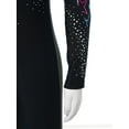 thumbnail image 5 of iiniim Girls Athletic Gymnastics Dance Unitard Sparkly Long Sleeve Leotard Full Body Jumpsuit 6-16 Black 16, 5 of 7