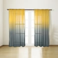 thumbnail image 6 of Curtain,Polyester Curtains Gradient Semi Voile Rod Pocket Curtains For Bedroom And Living Room Gradient Window Drapes Room Darkening Curtains For Living Room, 6 of 6