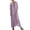 Purple, variant on Women's Long Sleeve V Neck Maxi Dress High Waisted Flowy A Line Dress with Side Pockets Casual Fall Dress