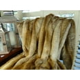 thumbnail image 2 of Thomas Collection Gold Beige Brown Chinchilla Faux Fur Throw Blanket - 16418, 2 of 5