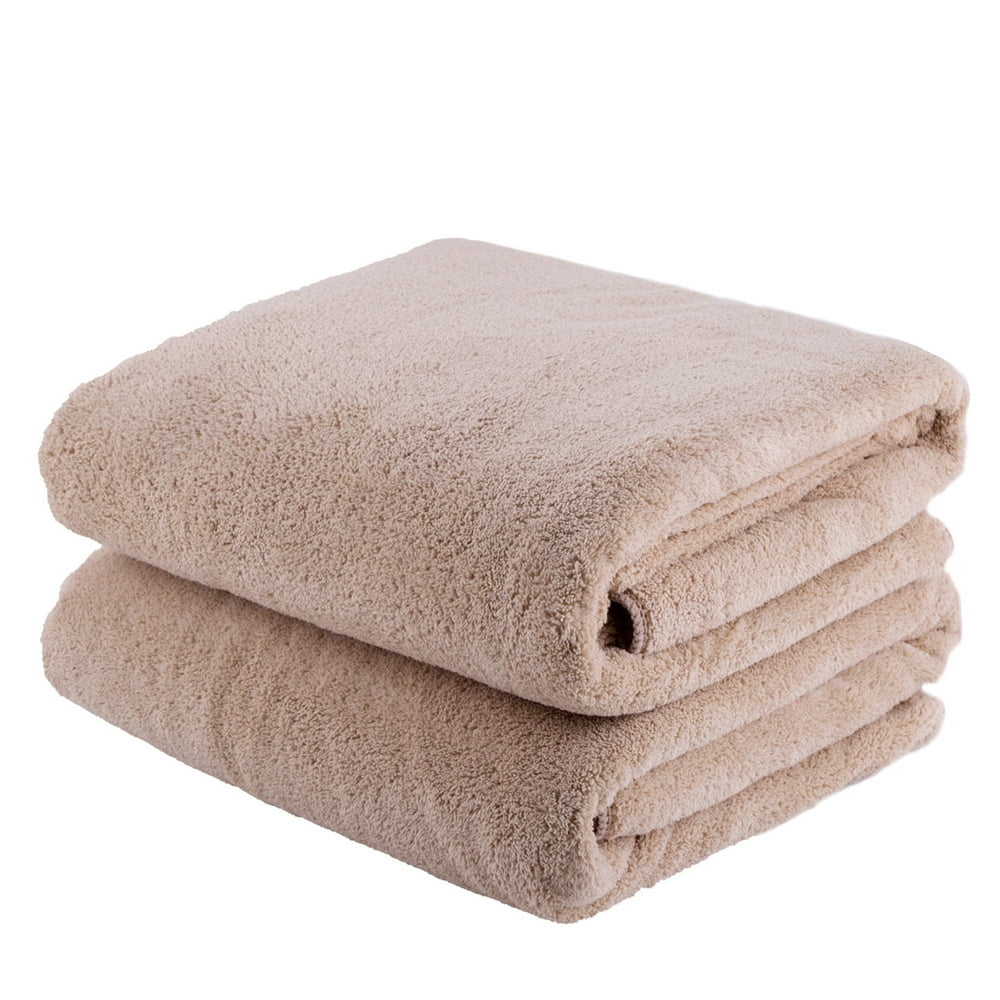 Soft Plush Fleece Bath Towels Set in 2 Packs Finest & Comfort, 60"x30