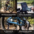 thumbnail image 5 of ESKUTE Electric Bike for Adults, 750W Motor, 20MPH, 48V 20.8Ah Battery, Up to 80-Mile Range, 26"x4.0" Fat Tires, Full Suspension, 8-Speed Blue, 5 of 6