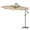 Tan, variant on Perfect Garden 10 ft Solar LED Patio Umbrella Outdoor Market Umbrella with 32 LED Lights and Crank System,Color Taupe