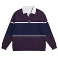 thumbnail image 4 of LMOIPLI Waffle Long Sleeve Shirts for Men Big and Tall Golf Shirt Casual Collared Lightweight T Shirts Textured Knit Tops Navy XXXL, 4 of 5