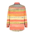 thumbnail image 7 of Womens Shirts Cotton Print Button Down Long Sleeve Spring Summer T Shirts for Women Orange 2Xl, 7 of 7