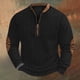 thumbnail image 1 of Blusas y camisas de manga larga con cuello redondo Sudadera con capucha de cuello redondo para hombre Jersey estampado Blusa de poliéster de manga larga para hombre, 1 of 4