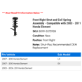 thumbnail image 2 of Front Right Strut and Coil Spring Assembly - Compatible with 2003 - 2011 Honda Element 2004 2005 2006 2007 2008 2009 2010, 2 of 2