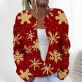 thumbnail image 1 of LOVZFMLL Cardigan for Women's Christmas Printed Knitted Cardigan Button Coat, 1 of 5