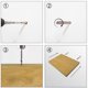 thumbnail image 5 of Soporte de soporte oculto de clavo invisible montado en pared resistente para mesa de banco Feliz Sencillez, 5 of 5