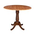 thumbnail image 1 of International Concepts K58-42DPT-6B Piédestal Rond à Double Feuille - 35.5 in. - Cinnemon & Espresso, 1 of 1