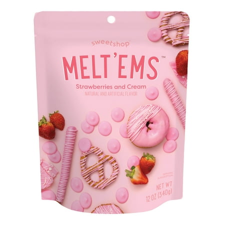 Sweetshop Melt'ms Strawberries and Cream Melting Chocolate, 12oz